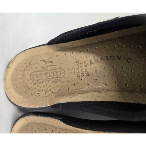 Fly Flot Ladies Black Mesh Slip_On Clogs Size 39/8.5 - Picture 2 of 6